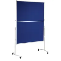Hebel Moderationstafel, 120x150cm, Textil + Textil (beidseitig), pinnbar, klappbar, blau + blau 4002390024280 Hebel