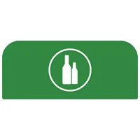 Rubbermaid Hinweisschild 2155303 für Behältereinheit 57l Glas gn 5407009501470 Rubbermaid