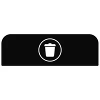 Rubbermaid Hinweisschild 2155312 für Behältereinheit 87l Restmüll sw 5407009501562 Rubbermaid