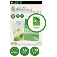 Leitz Laminierfolien iLAM 33872, A4, 216x303mm, 80mic, glänzend, selbstklebend 5411313338721 Leitz 100 Stück