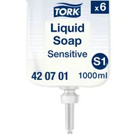 Tork Handseife flüssig 420701 extra mild, neutral, 1000 ml, Nachfüllflasche 7322540394375 Tork 6 Stück