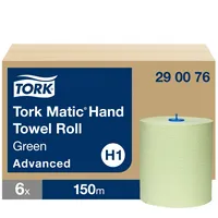 Tork Rollenhandtücher Matic H1 Advanced 290076, Außenabrollung, 2-lagig, grün, Recyclingpapier 7310791195483 Tork 6 Stück