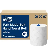 Tork Rollenhandtücher Matic Advanced 290067, Außenabrollung, 2-lagig, weiß, Recyclingpapier 7322540138597 Tork