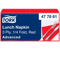 Tork Serviette 477861 33x33cm 3lg. 1/4 Falz rot 7322540773897 Tork 150 Stück