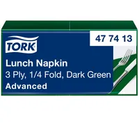 Tork Servietten SOFT 477413, dunkelgrün / Uni, 3-lagig, 33x33cm (BxL) 7322540672879 Tork 150 Stück