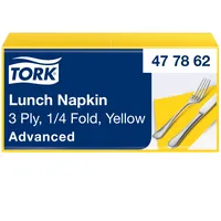Tork Lunchservietten Advanced 33x33cm 1/4 Falz 3-lagig gelb VE=150 Stü