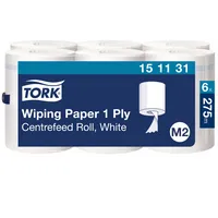 Tork Wischtuch 151131 21,5cm x 275m 1-lagig weiß 6 Rlollen 7310791203201 Tork 6 Stück