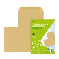 MailMedia Versandtaschen 30002476, B5, ohne Fenster, nassklebend, 90g, braun 4003928362140 MailMedia 50 Stück