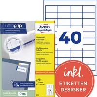 Avery Zweckform Universaletikett ultragrip 48,5 x 25,4 mm (B x H)