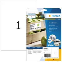 Herma Etiketten Special 10911, weiß 210x297mm, rechteckig,  4008705109116 Herma 25 Stück