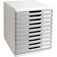 Exacompta Schubladenbox Modulo 302041D lichtgrau/steingrau 10 Schubladen geschlossen 9002493023963 Exacompta