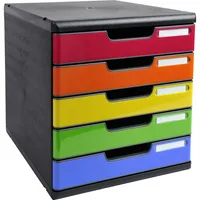 Exacompta Schubladenbox 301798D Modulo, 5 Schubladen, A4, bunt 9002493424210 Exacompta