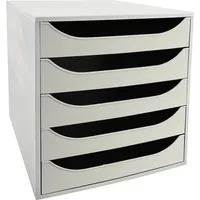 Exacompta Schubladenbox Ecobox 229606D A4+ 5Schübe offen grgr 9002493423671 Exacompta
