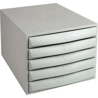 Exacompta Schubladenbox 222040D A4+ 5Schübe geschlossen grgr 9002493421394 Exacompta