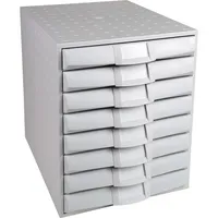 Exacompta Schubladenbox TheSystem8 226040D A4+ 8Schübe geschl. grgr 9002493421516 Exacompta