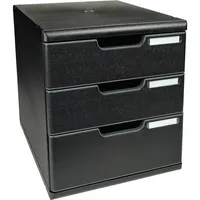 Exacompta Schubladenbox Modulo 325414D schwarz/schwarz 3 Schubladen geschlossen 9002493422711 Exacompta