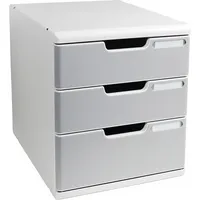 Exacompta Schubladenbox MODULO Office 3 Schubladen geschlossen DIN A4+ lichtgrau