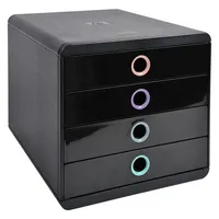 Exacompta Schubladenbox Pop-Box 314496D A4+ 4Schübe swfarbig 9002497314494 Exacompta