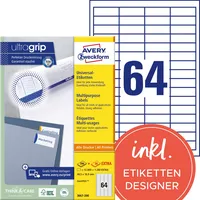 Avery Zweckform Universaletikett ultragrip 48,5 x 16,9 mm (B x H)