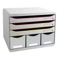 Exacompta Schubladenbox STORE-BOX MAXI 306913D 6Schübe harlekinws 9002493430167 Exacompta