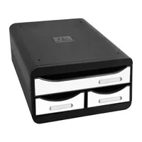 Exacompta Schubladenbox SMALL-BOX Glossy 3117213D 3Schübe weiß 9002493424913 Exacompta