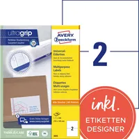 Avery Zweckform Universaletikett ultragrip 210 x 148 mm (B x H)