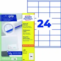 AVERY Zweckform Etiketten ultragrip 3422, weiß, 70x35mm, rechteckig 4004182034224 AVERY Zweckform 2400 Stück