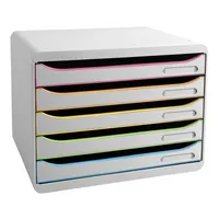 Exacompta Schubladenbox BIG-BOX PLUS 308714D quer 5Sch. harlekinws 9002493430143 Exacompta