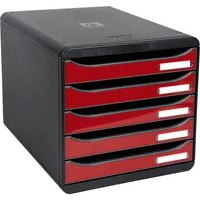 Exacompta Schubladenbox BIG-BOX PLUS 3097218D 5Sch. glokarminrot 9002493424043 Exacompta
