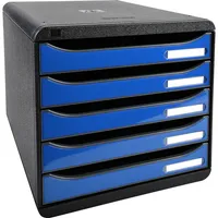 Exacompta Schubladenbox BIG-BOX PLUS 3097279D 5Sch. gloeisblau 9002493423589 Exacompta