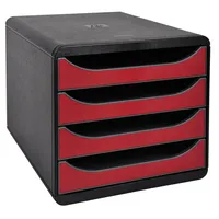 Exacompta Schubladenbox BIG-BOX Iderama 310718D 4Sch. karminrot 9002493424463 Exacompta