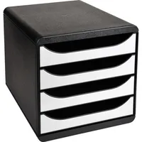 Exacompta Schubladenbox BIG-BOX Glossy 3104213D 4Schübe weiß 9002493423053 Exacompta