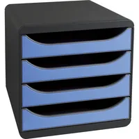 Exacompta Schubladenbox BIG-BOX Iderama 310779D 4Sch. eisblau 9002493421141 Exacompta