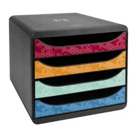 Exacompta Schubladenbox BIG-BOX Maia 3104249D 4Schübe harlekin 9002493430211 Exacompta