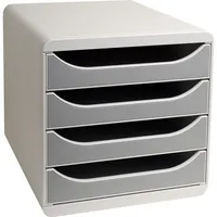 Exacompta Schubladenbox 310041D, 4 Schubladen, A4+, lichtgrausteingra 9002493023505 Exacompta