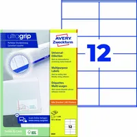 AVERY Zweckform Etiketten ultragrip 3424, weiß, 105x48mm, rechteckig 4004182034248 AVERY Zweckform 1200 Stück