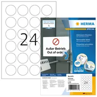 Herma Markierungspunkte Special 4476, weiß, Ø 40mm 4008705044769 Herma 2400 Stück