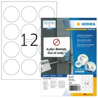 Herma Markierungspunkte Special 4477, weiß, Ø 60mm 4008705044776 Herma 1200 Stück