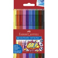 Faber-Castell GRIP Colour-Marker sortiert 0,4mm 10er-Karton 4005401553106 Faber-Castell 10 Stück