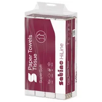 Wepa Falthandtücher Satino Prestige 274980, 24x32cm, 2-lagig, Interfold-Falz (W-Falz), hochweiß, Tissue 4000735323692 Wepa 3000 Blatt