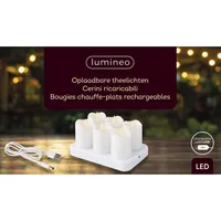 Kaemingk LED-Kerzen LUMINEO 486717 weiß 4x6cm ca. 30 Stunden Brenndauer 8720194668375 Kaemingk 6 Stück