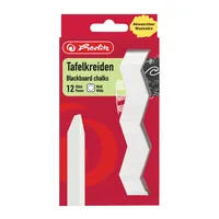 Herlitz Tafelkreide 8648107 12er Etui weiß 4-eckig 10x10x88mm 4008118648103 Herlitz 12 Stück