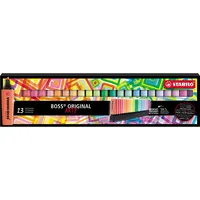 Stabilo Textmarker BOSS ORIGINAL, 7023-01-5-20, Etui, 23-farbig sortiert, 2-5mm Keilspitze 4006381577847 Stabilo 23 Stück