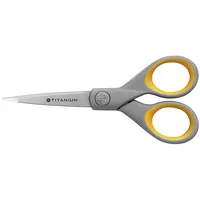 Westcott Büroschere TITANIUM Super, Edelstahl, rostfrei, titanbeschichtet, 13cm, grau-gelb 4027521304505 Westcott