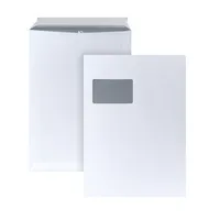 Bong Versandtaschen Posthorn 05270358, C4, mit Fenster, haftklebend, 120g, weiß 4040134050843 Bong 250 Stück