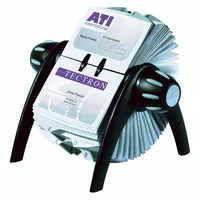 Durable Rollkartei Telindex Flip Vegas schwarz für 400 Karten Kunststoff 4005546206356 Durable