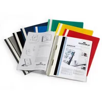 Durable Schnellhefter DURAPLUS 257910, A4+, grau, Polyvinylchlorid (PVC), 80g, Vorderdeckel transparent 4005546201467 Durable