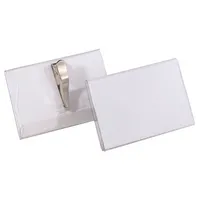 Durable Namensschilder mit Krokoklemme transparent 54 x 90mm VE 4005546811215 Durable 25 Stück