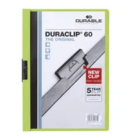 Durable Klemmhefter DURACLIP 60 220905, A4 grün, für ca. 60 Blatt, Polyvinylchlorid (PVC) 80g 4005546210612 Durable