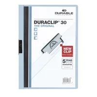 Durable Klemmhefter DURACLIP 30 220006, A4 hellblau, für ca. 30 Blatt, Polyvinylchlorid (PVC) 80g 4005546210339 Durable